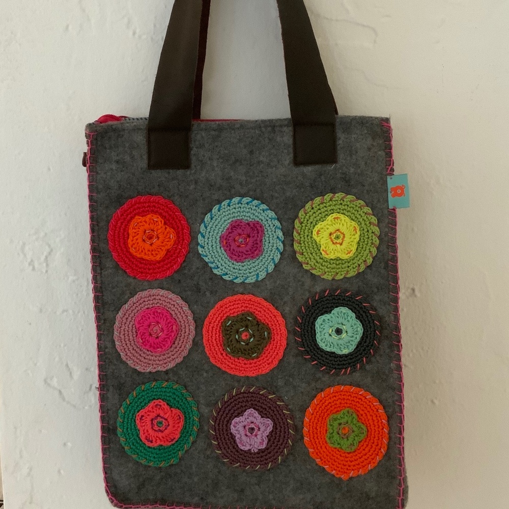 Large Ecofriendly Floral Shoulder Bag